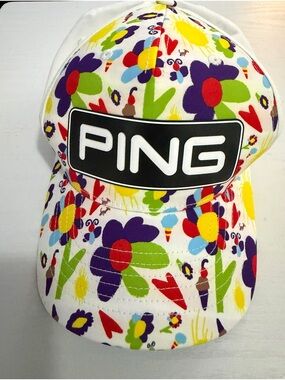 Ping St Jude Limited Hat 110 Flexfit Floral Golf Cap Rare